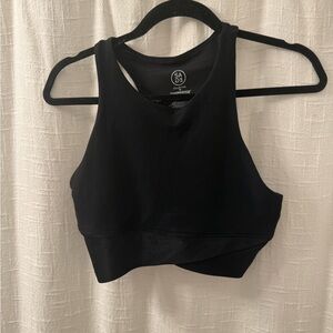 Cascade Collective Black Ribbed Sports Bra